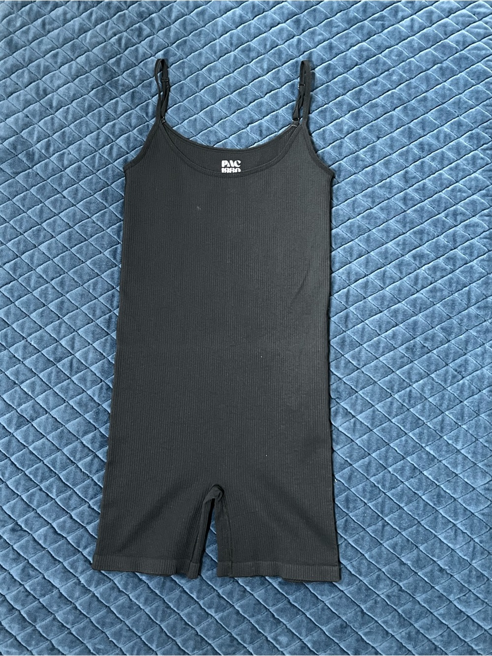 PacSun Black Ribbed Sleeveless Bodysuit Romper - Cute Casual - Fitted Style